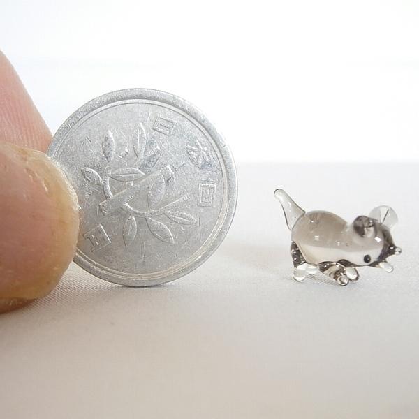 ガラス細工 動物 ねずみ ネズミ 鼠 インテリア雑貨 ミニチュア 置物