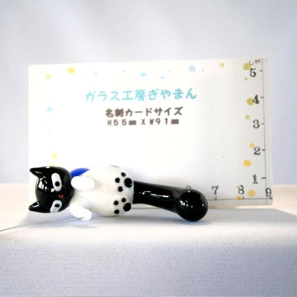 ガラス細工 ねこ 動物 インテリア雑貨 置物 ミニチュア 【 魚釣りネコ