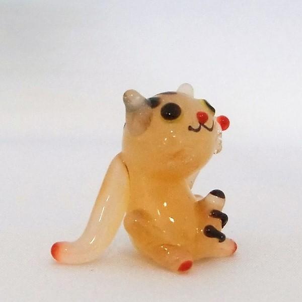 ガラス細工 ねこ 動物 インテリア雑貨 置物 ミニチュア 【とらネコE