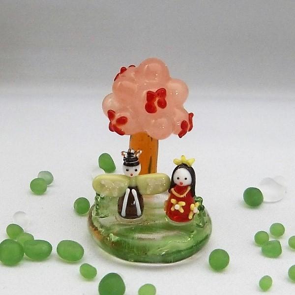 ガラス細工 節句 ももの節句 お雛様 ひな人形 かわいい