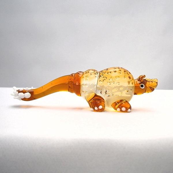 【 古代ガラス 】　ヤギ　出土品 江戸切子 オールドグラス | 縁繋ぎ | 琥珀 瑠璃 | 山田硝子