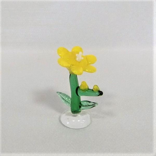 ガラス細工 ミニチュア 雑貨 置物 花飾り テラリウム 花【フリージア