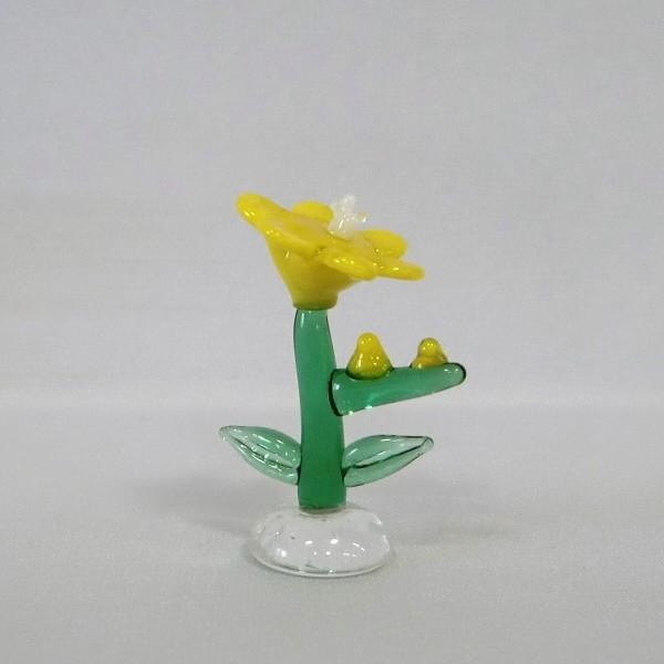 ガラス細工 ミニチュア 雑貨 置物 花飾り テラリウム 花【フリージア
