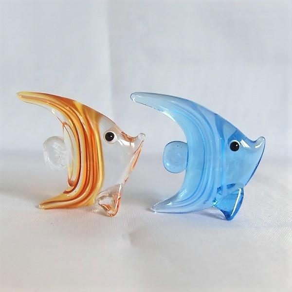ガラス細工 水族館 海 魚 インテリア雑貨 ミニチュア 置物【エンゼル