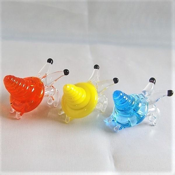 ガラス細工　ヤドカリ ヤドカリガラス細工 ホワイトブルー | プレゼントにも！海雑貨