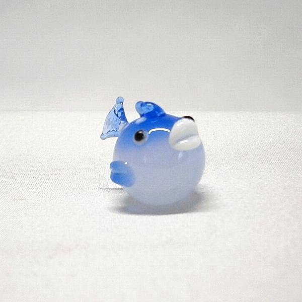 ガラス細工 水族館 海 インテリア雑貨 ミニチュア 置物【フグ