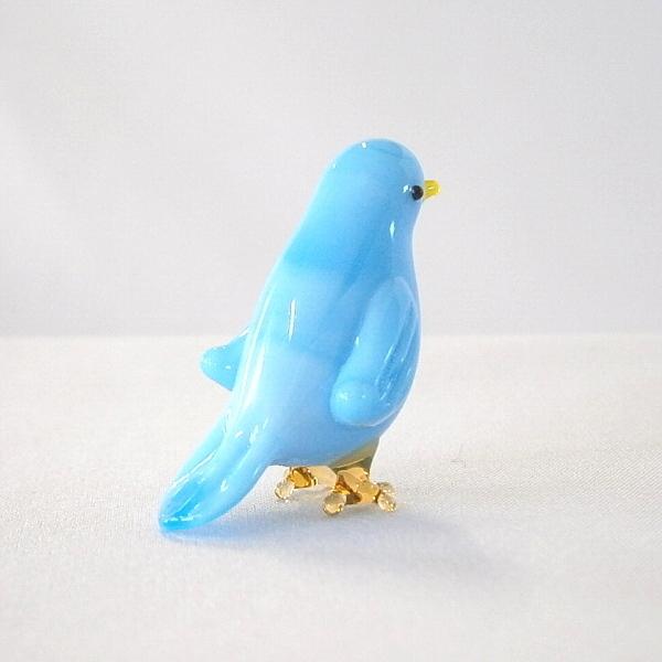 ガラス細工 鳥 インテリア雑貨 ミニチュア 置物【カナリア】 : ガラス