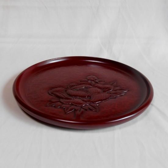AC81 鯛図 丸盆 一尺五枚 木彫 朱漆盆 煎茶盆 時代 当日物 鎌倉彫の丸盆8寸 牡丹 | 鎌倉彫陽雅堂 公式オンラインショップ