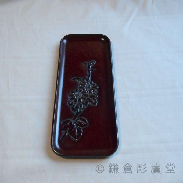 鎌倉彫 ペン皿 菊 : 鎌倉彫廣堂 - 通販 - Yahoo!ショッピング