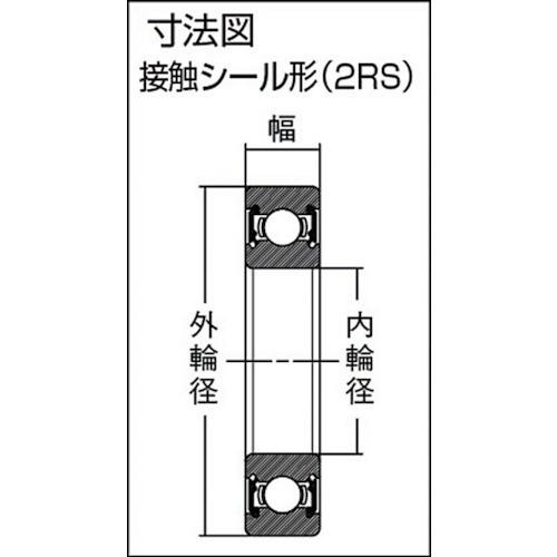 SMT　ステンレスボールベアリング　接触シールタイプ　SS62102RS