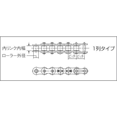 TSUBACO　RSローラーチェーン　RS120-1-CP-U