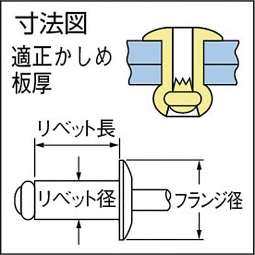 POP　オープンRV(オールステン)φ3.2、SSD44SSBS(1000本)　SSD44SSBS