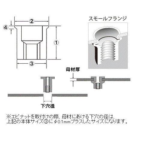 エビ　ナット(200本入)　Kタイプ　ステンレス　4-2.0