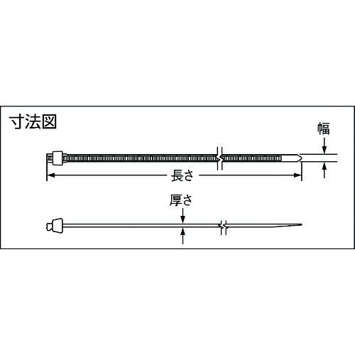 パンドウイット　スタストラップ　ナイロン結束バンド　耐候性黒　SST2I-M0