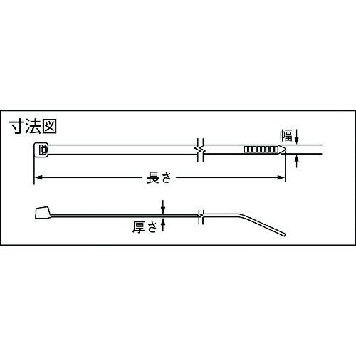 パンドウイット　ナイロン結束バンド　難燃性白　PLT2I-M69