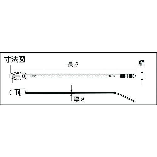 パンドウイット　押し込みタイプナイロン結束バンド　耐候性黒　PLP1S-M0