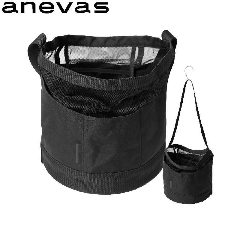 アウトドア キャンプ バック ツールバッグ メッシュ anevas 工具バック 電工バケツ サイズ：高さ34cm×直径30cm×肩紐長さ80cm | 