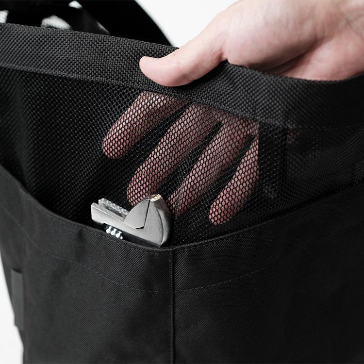 アウトドア キャンプ バック ツールバッグ メッシュ anevas 工具バック 電工バケツ サイズ：高さ34cm×直径30cm×肩紐長さ80cm |  | 07