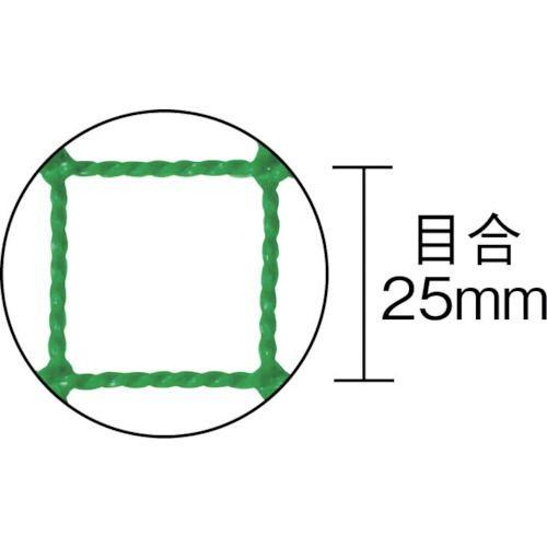 TRUSCO　防炎多目的ネット　網目25　3.6×5.4M　ライトグリ　TN253654GNF