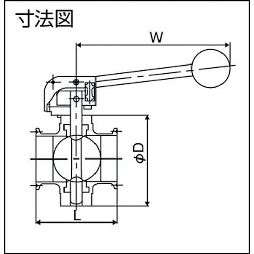 フジトク　サニタリーバタフライバルブ　ZCBS-F-2.5S