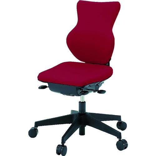 イトーキ 「カシコチェア」 肘無し 背裏ブラック張地 ラズベリーレッド