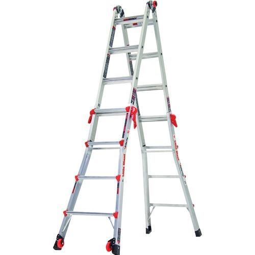 代引き不可 ハセガワ 伸縮式はしご兼用脚立（17557）ヴェロシティ LG-15426