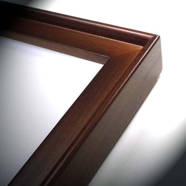 〔 長方形額 〕 木製額 高級木製長方形額 500×250mm ブラウン 縦横兼用額 前面アクリル仕様 額 額縁 フレームの画像