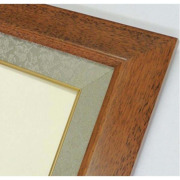 〔 受注生産 〕 高級 賞状額 勲記 595×420mm チーク 木製 太いフレーム 寸五巾金ラック 額 額縁 フレーム_5