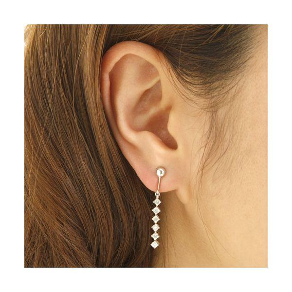 18金ホワイトゴールド（K18WG） ダイヤモンドイヤリング 0.6ct