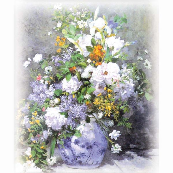 名画額縁 フレームセット F6号 ルノワール 「花瓶の花」 460×552×55mm 壁掛けひも付き 金フレーム_2