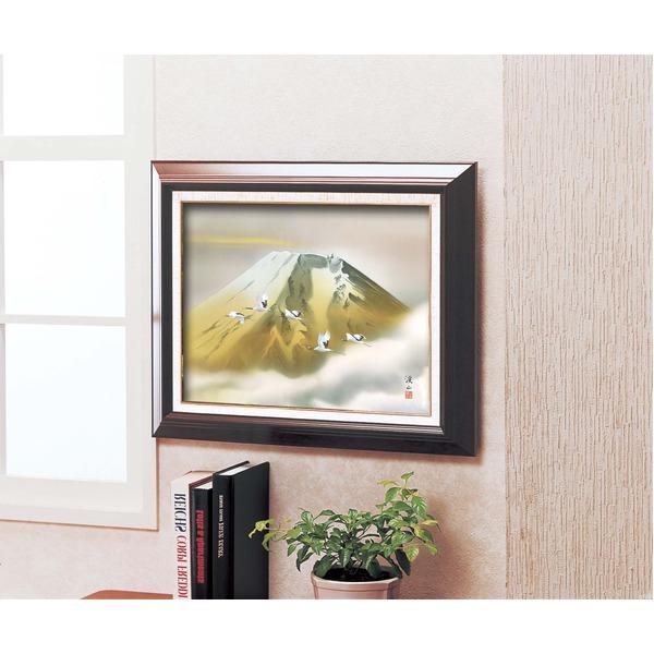 日本画額 木製フレームセット オンタケF6号 伊藤渓山 「金富士」 433×525×50mm 化粧箱入り 額縁 額 フレーム_2