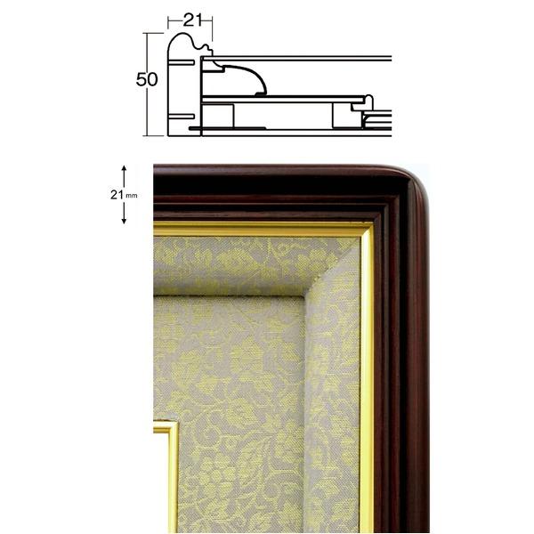 日本製 叙勲額 フレーム 勲記サイズ 595×420mm グレードンス 化粧箱 黄袋入り 勲記勲章額 額立て付 フレーム 額縁 額の画像