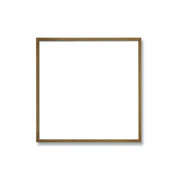 〔角額〕細い木製正方形額・壁掛けひも・紫外線から作品を守るUVカットアクリル付き 9102 300角(300×300mm)「茶」 :ds