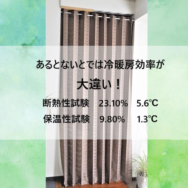 間仕切り カーテン 幅150×丈250cm ブラウン 日本製 パタパタ 取り付け簡単 ポール別売り リビング ダイニング 階段_1