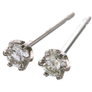 K18PG一粒ダイヤモンドピアス＆PT900一粒ダイヤモンドピアスセット（ピンクゴールド＆プラチナ）116907 116908の画像