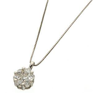 K18WG インビジブルセッティングダイヤモンドペンダント/ネックレスの画像