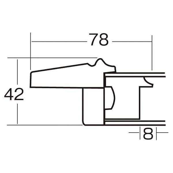油絵額・キャンバス額・日本画・茶色油絵額 木製油縁額 F10（530×455mm） チーク_1