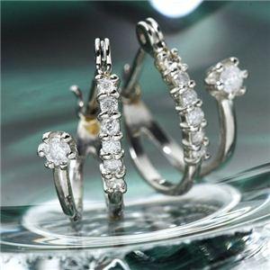 プラチナ・ダイヤ 計0.1ct エタニティピアス ダイヤモンドピアスの画像