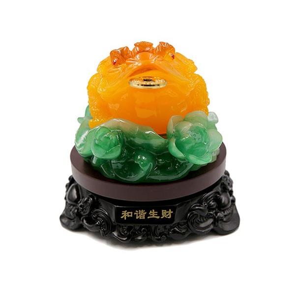 新入荷♪ 2021年開運グッズ 琥珀カラー 三脚蛙カエル 小サイズ 置物 風水アイテム 三足蛙 風水グッズ 財運アップ インテリア 銭蛙 送料無料