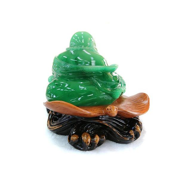 新入荷！】鮮やかな翡翠カラー 布袋様 商売繁盛 金運アップ 七福神