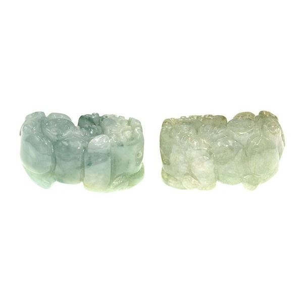 ヒキュウ 貔貅 ペア 雌雄一対 セット 翡翠 ヒスイ ひすい ペンダント