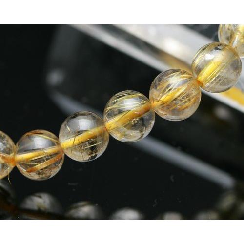 ブレスレット ゴールドルチル タイチンルチルクォーツ ブレスレット 金