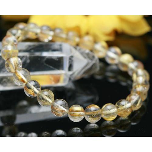 ゴールドルチルクォーツ ｜タイチンルチルクォーツ ブレスレット 金針