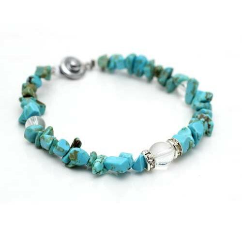 ブレスレット ターコイズ トルコ石 さざれ石 12月誕生石 天然石
