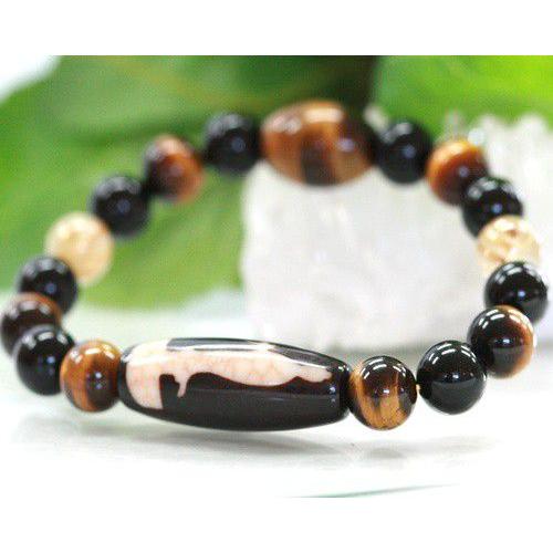 健康長寿宝石腕輪 北投石 トルコ石 タイガーアイ他