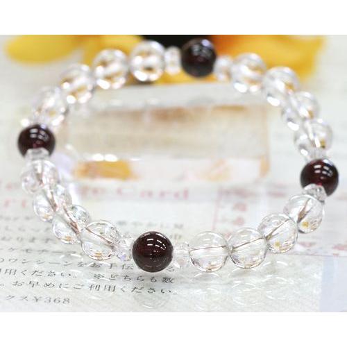 ブレスレット ガーネット 水晶 誕生石 パワーストーン 天然石