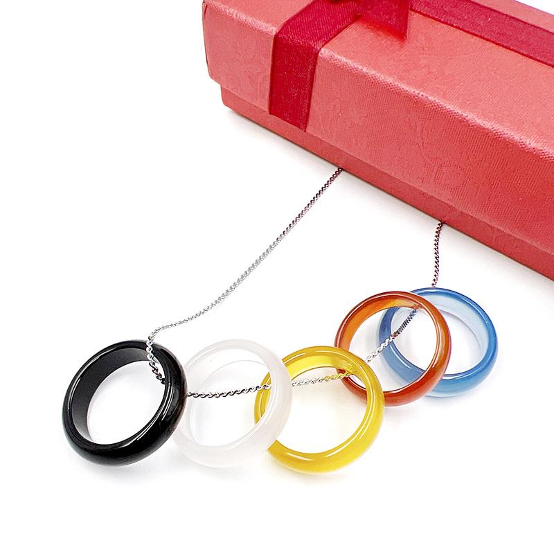 パワーストーン くり抜きリング 陰陽五行カラー リング 天然石 指輪