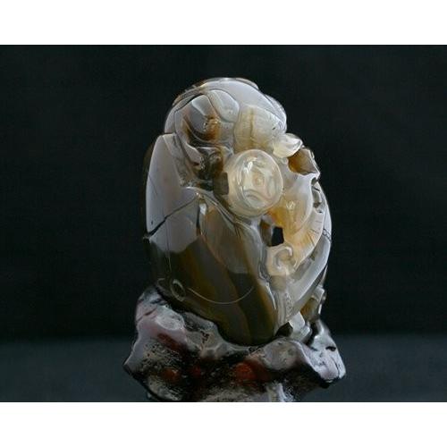 メノウ置物 パワーストーン 天然石 1.2Kg トレジャーメノウ 龍穴 アゲート 瑪瑙 原石 置物 開運 風水 一点