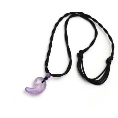 ネックレス アメジスト 勾玉 ファッション ギフト 天然石