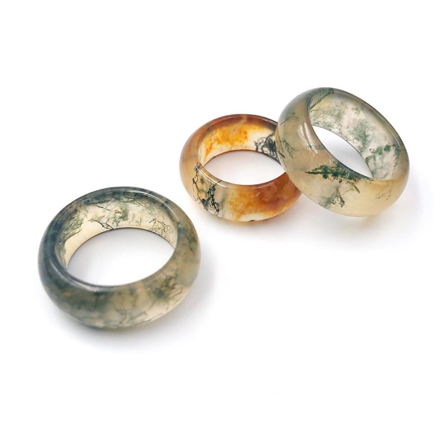 5Aランク パワーストーン リング モスアゲート 指輪 天然石リング 苔